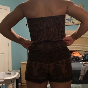 Cute strapless romper